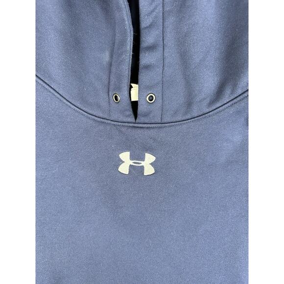 Men's Under Armour Active Wear Blue Hoodie XL Loose Fit Embroidered - Picture 2 of 8